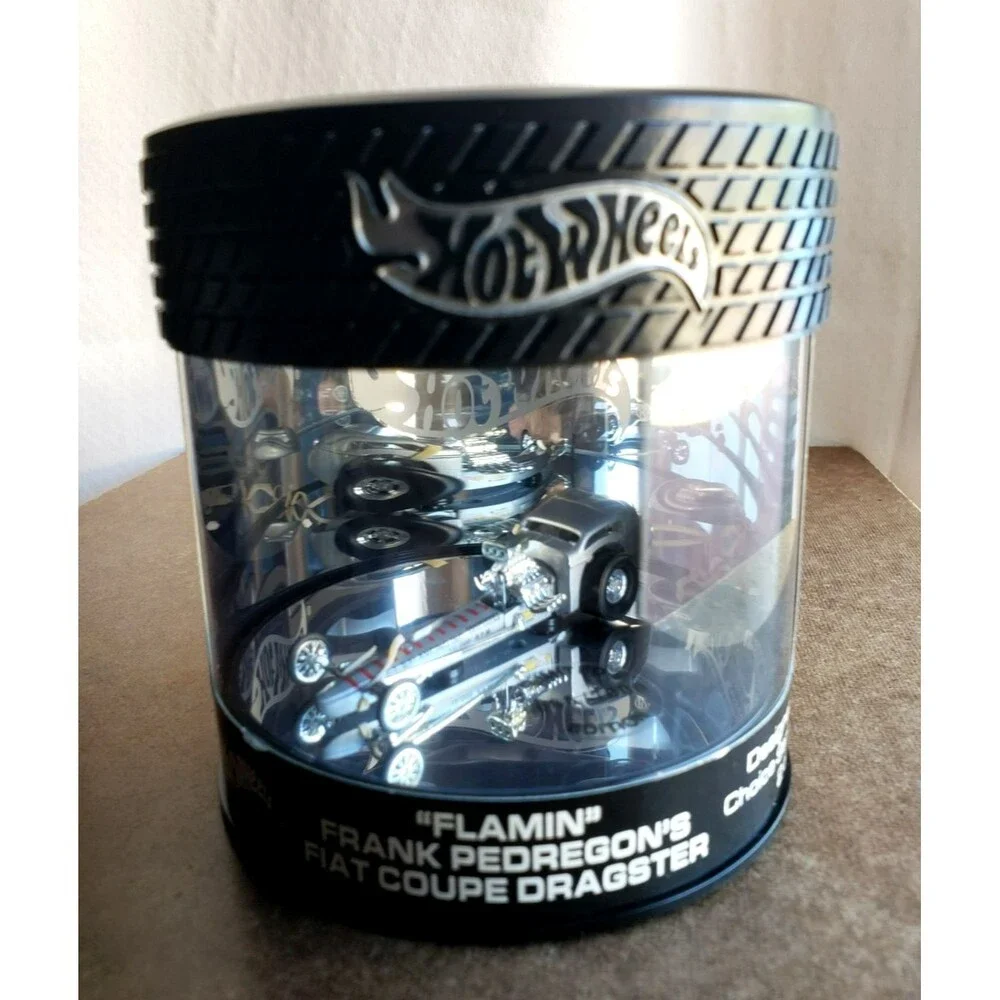 SHOWCASE HOT WHEELS DESIGNER'S FIAT Silver COUPE DRAGSTER FLAMIN FRANK PEDREGON